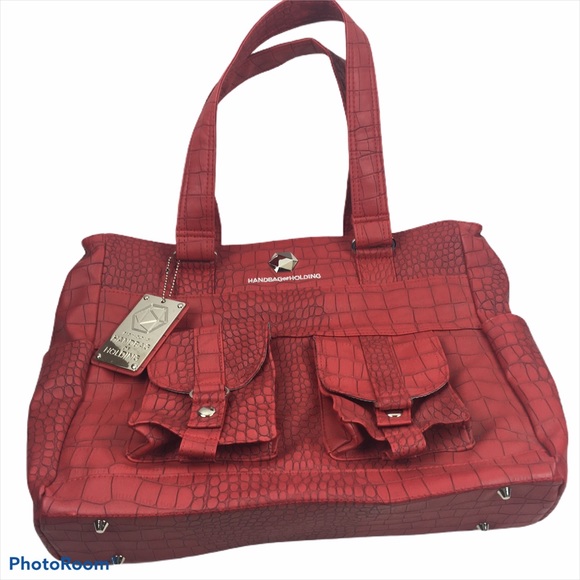 Thinkgeek Handbag of Holding Accessories - Dragonscale Handbag of Holding, red bag/purse